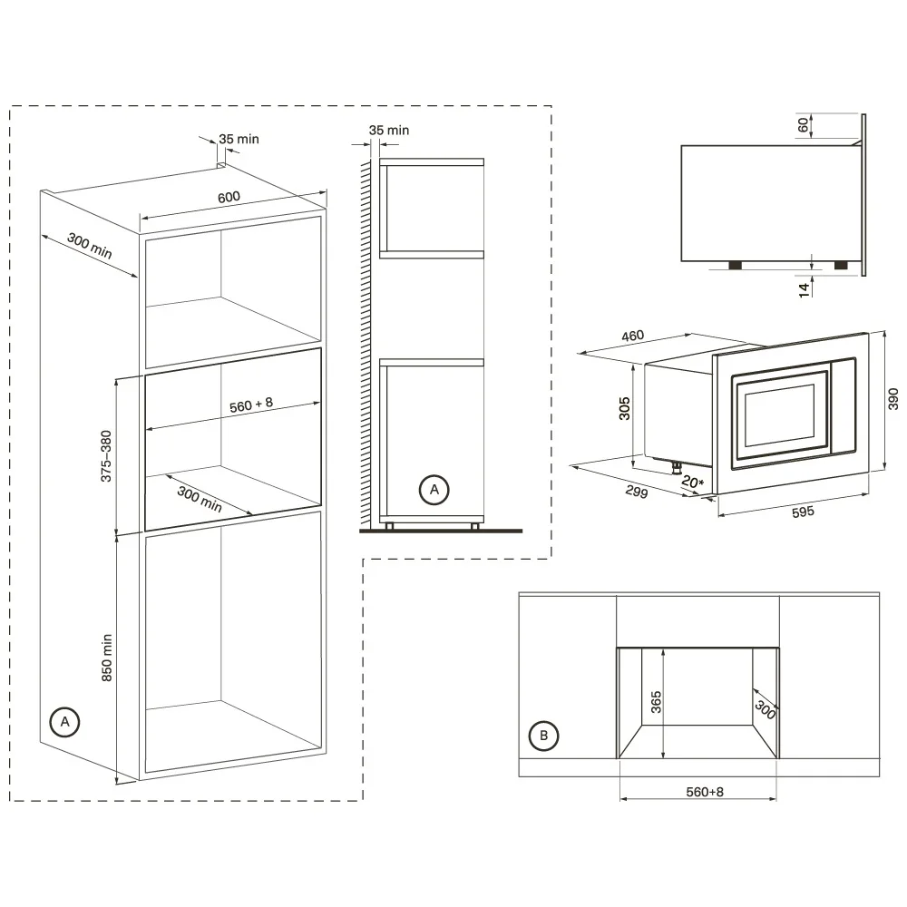 картинка Микроволновая печь Krona WINDEN 60 BL 