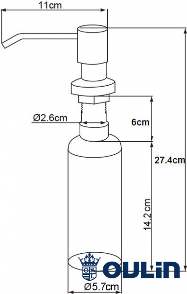 картинка Дозатор для мыла Oulin OL-401 DS 