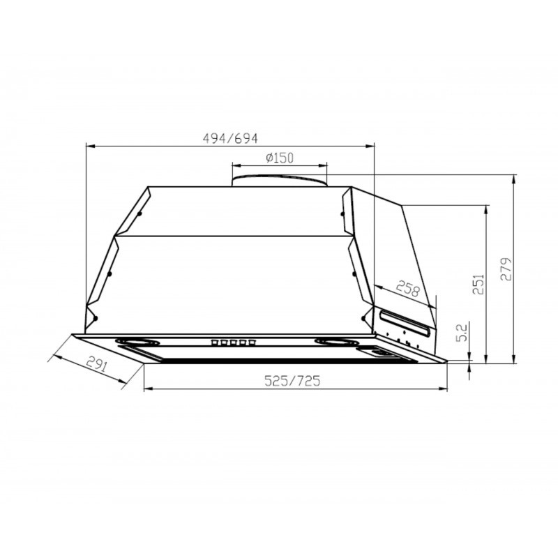 картинка Кухонная вытяжка Lex GS BLOC P 600 INOX 