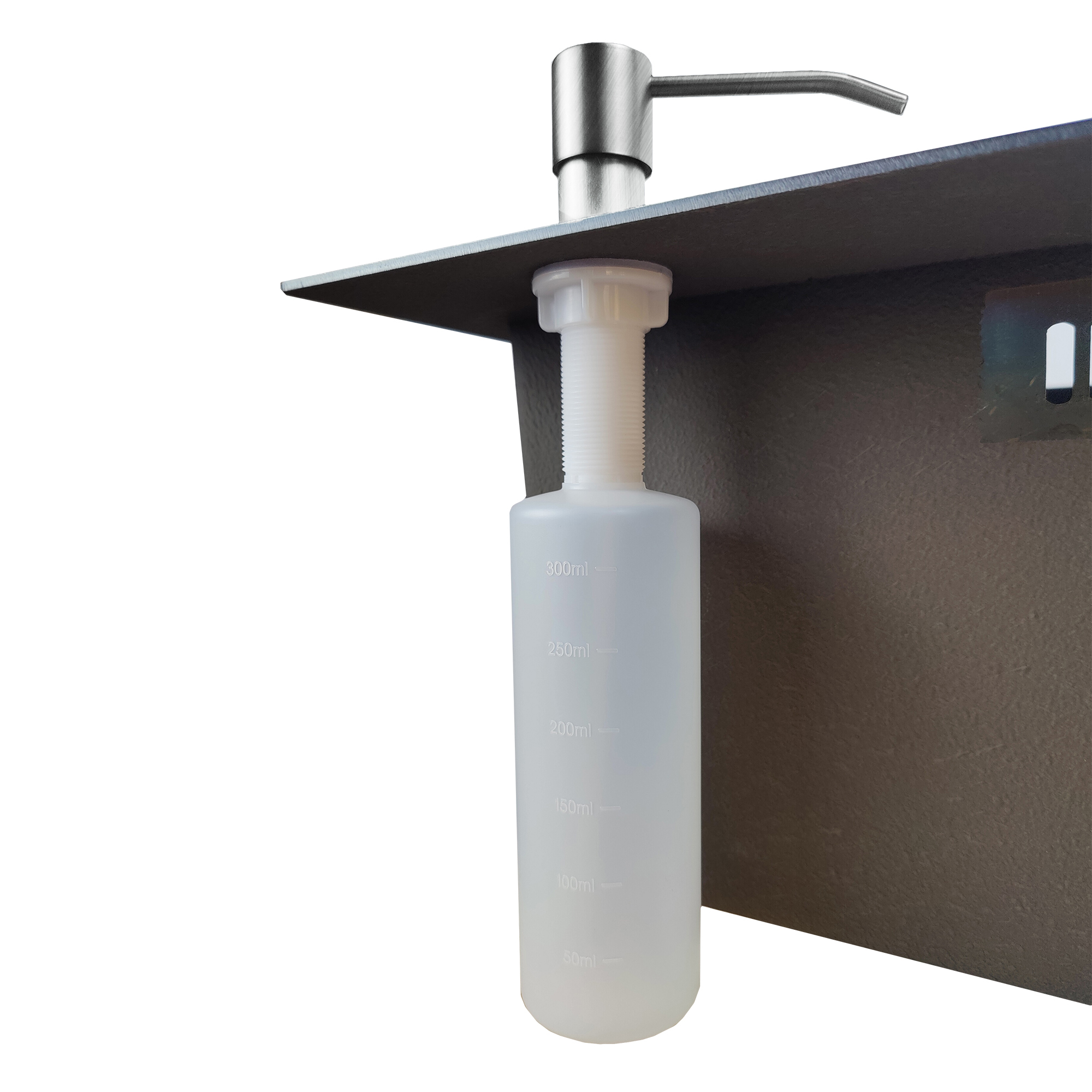 картинка Мойка для кухни Gerda GS 5045 S 4 в 1 сатин (мойка, дозатор для мыла, коландер и сифон) 