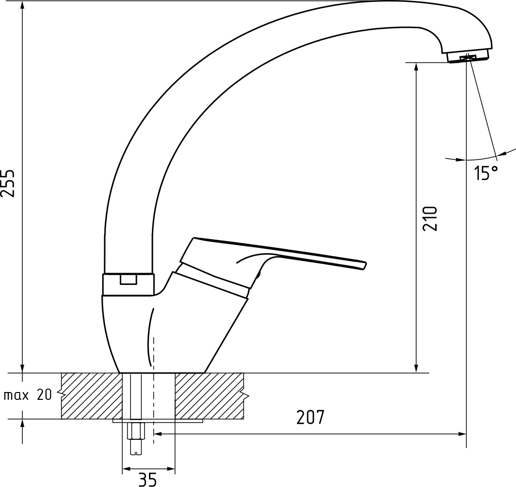 картинка Смеситель Granfest 3323 