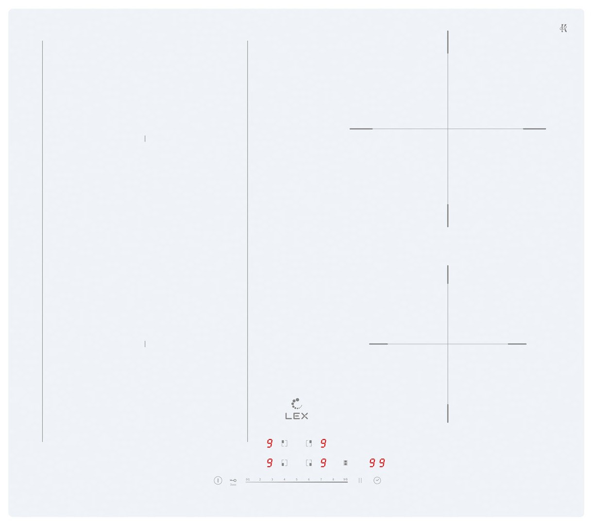 картинка |Discount| Индукционная варочная панель Lex EVI 641A WH 
