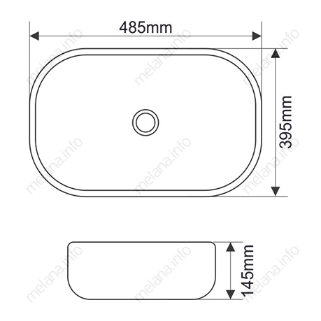 картинка Раковина Melana MLN-A419, белый 