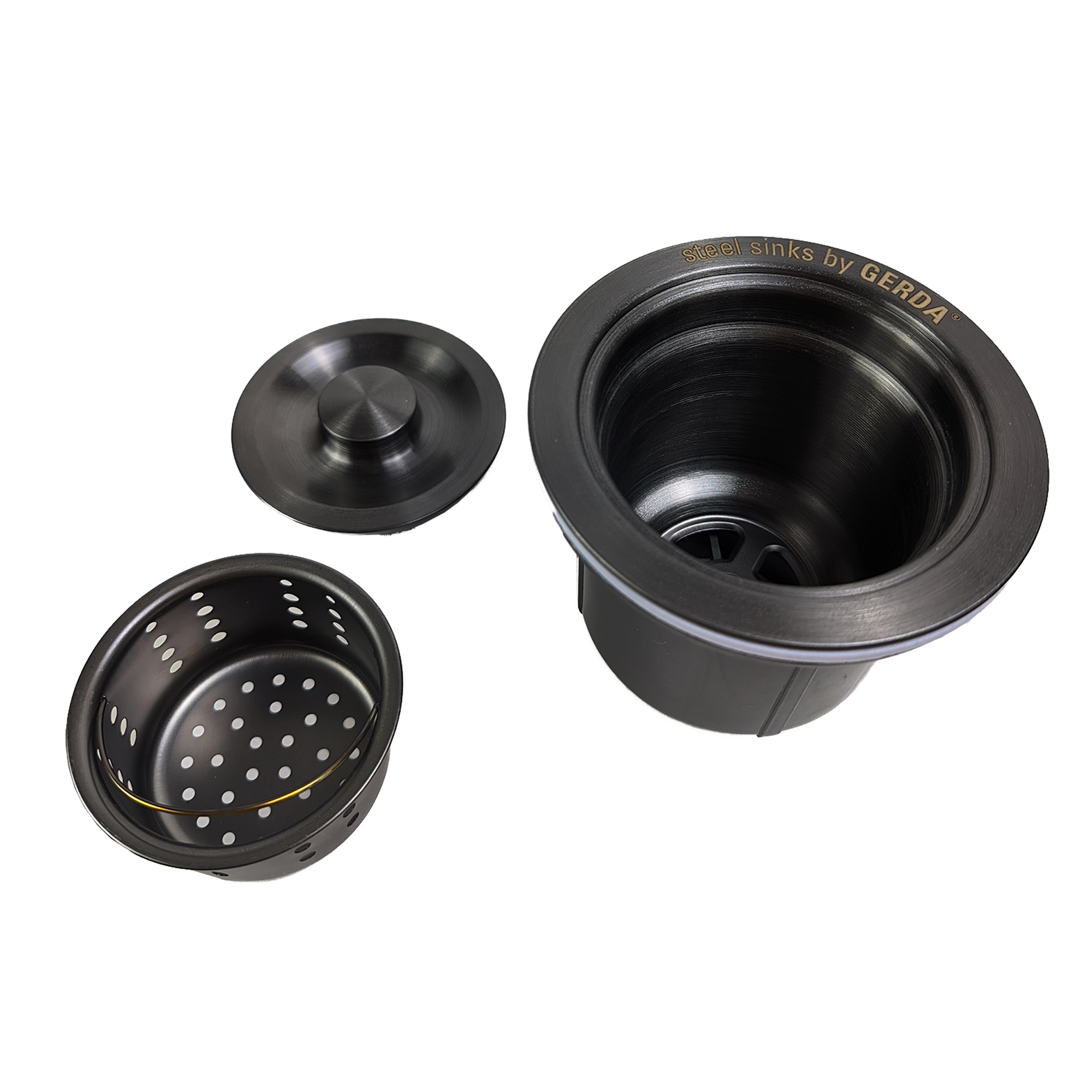 картинка Мойка для кухни Gerda GS 5045 G 4 в 1 графит (мойка, дозатор для мыла, коландер и сифон) 