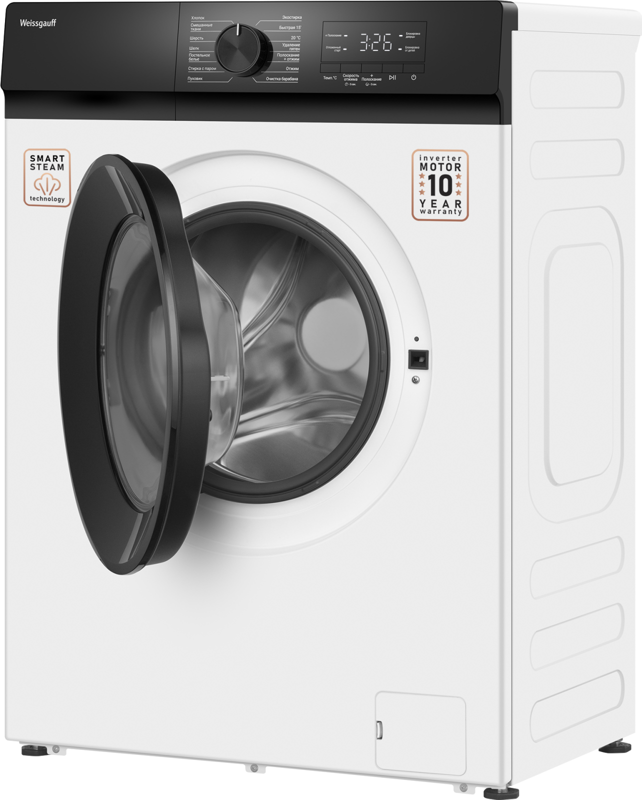 картинка Стиральная машина с паром Weissgauff WM 45128 Inverter Steam 