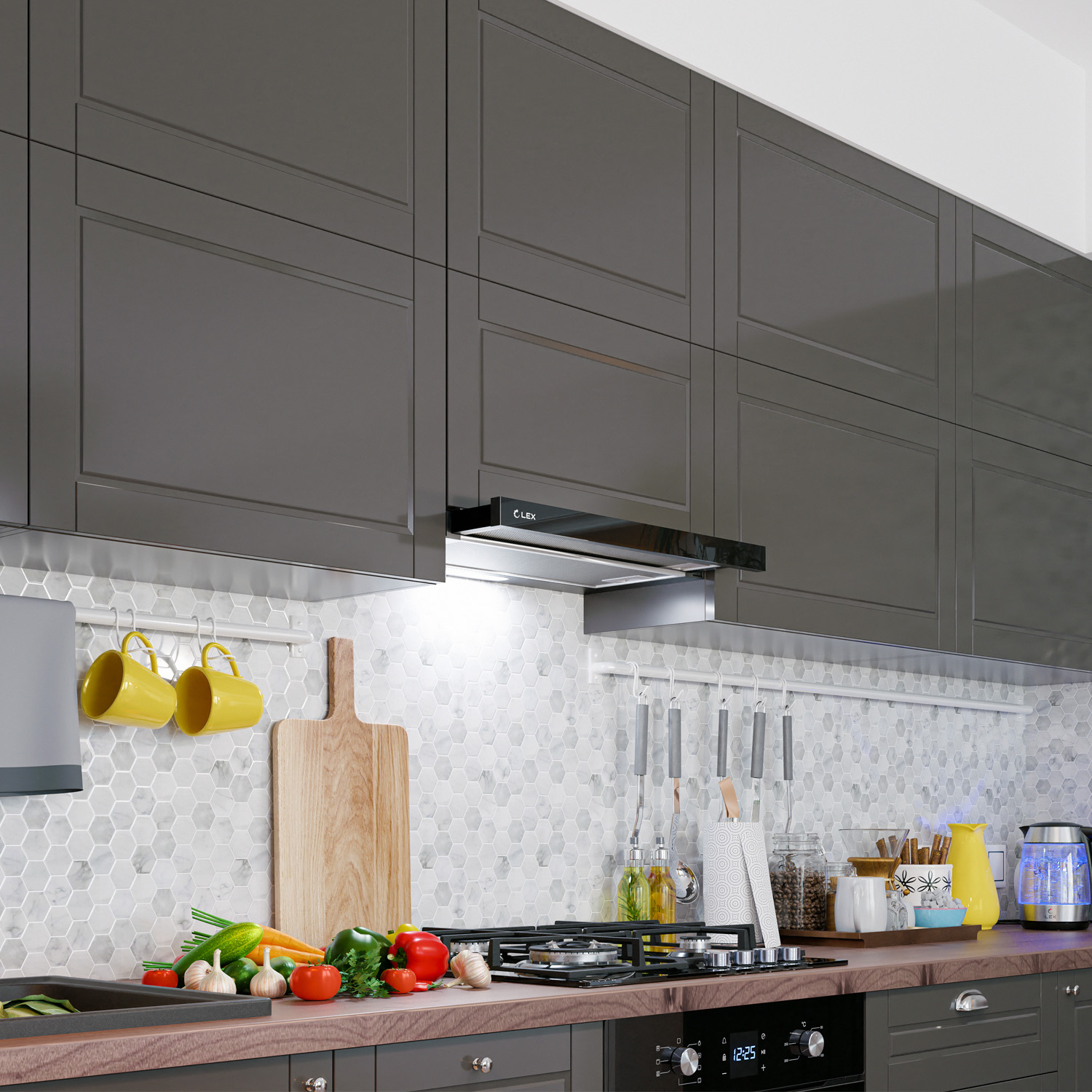 картинка Кухонная вытяжка Lex HIDE 500 BLACK 