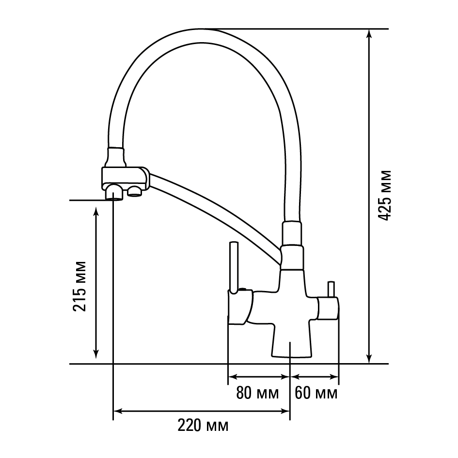 картинка Смеситель Gerdamix BROOKS (DG) white 
