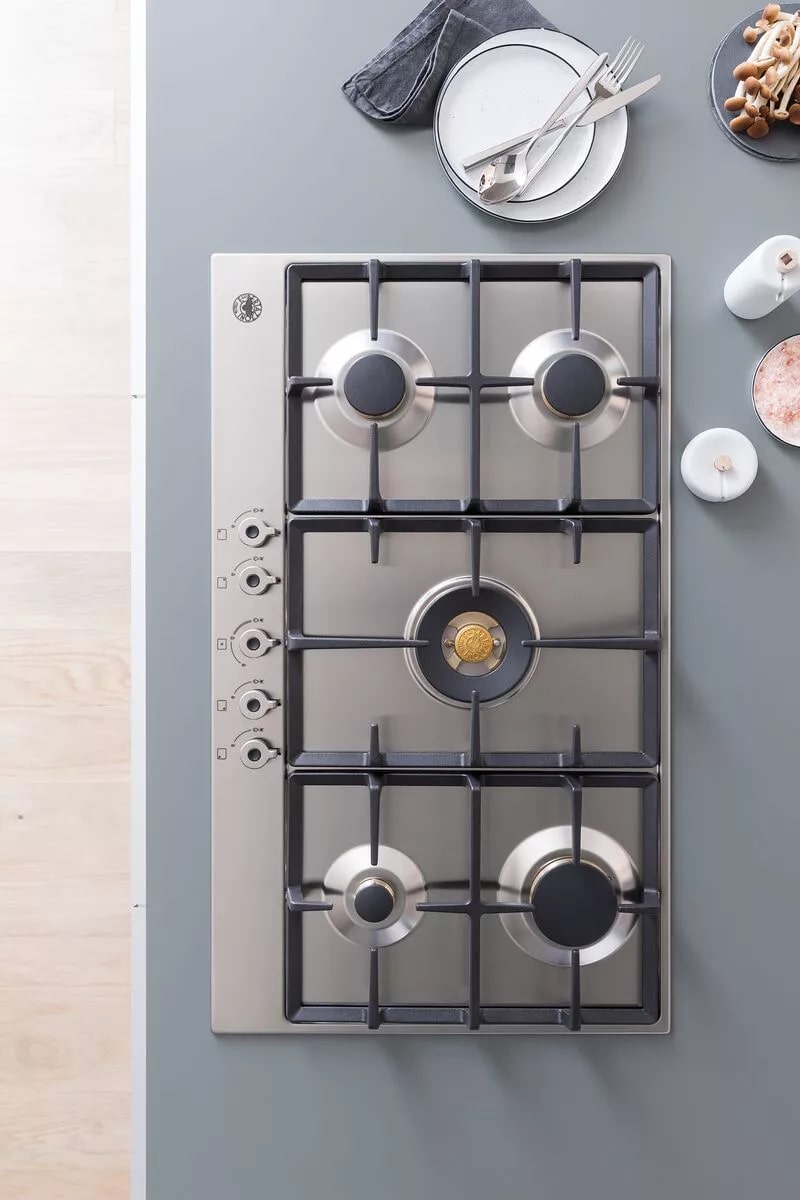 картинка Газовая варочная панель Bertazzoni PP905CPROX нержавеющая сталь 