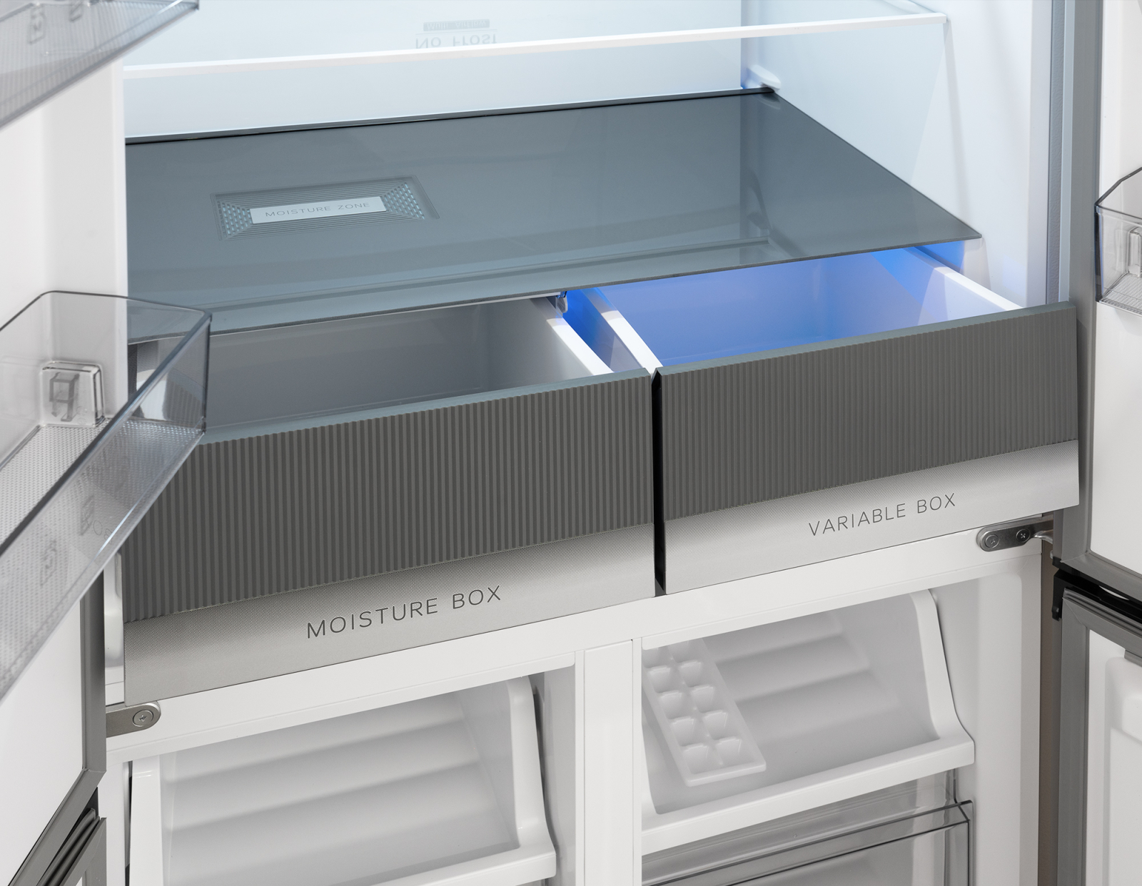 картинка Полувстраиваемый холодильник Weissgauff WCD 450 BEG NoFrost Inverter 