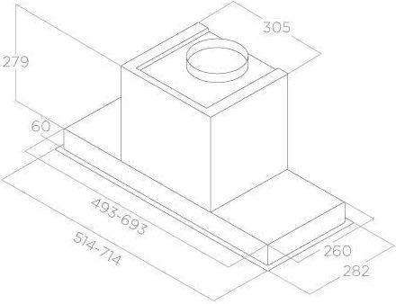 картинка Кухонная вытяжка Elica HIDDEN ADVANCE BL MAT/A/72 