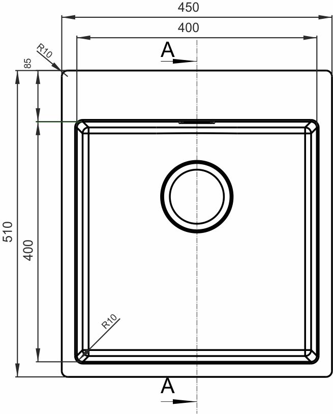 картинка Мойка для кухни Florentina ЛОГИКА-HM 450 