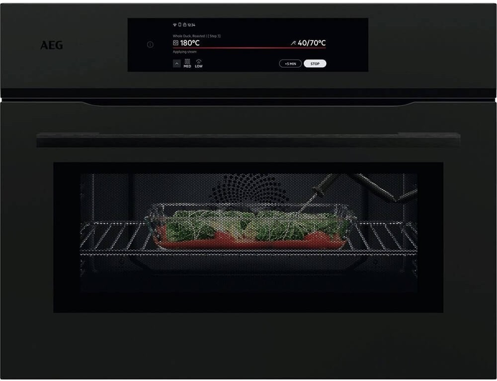 картинка Электрический духовой шкаф с функцией СВЧ Aeg NKK9N821T 