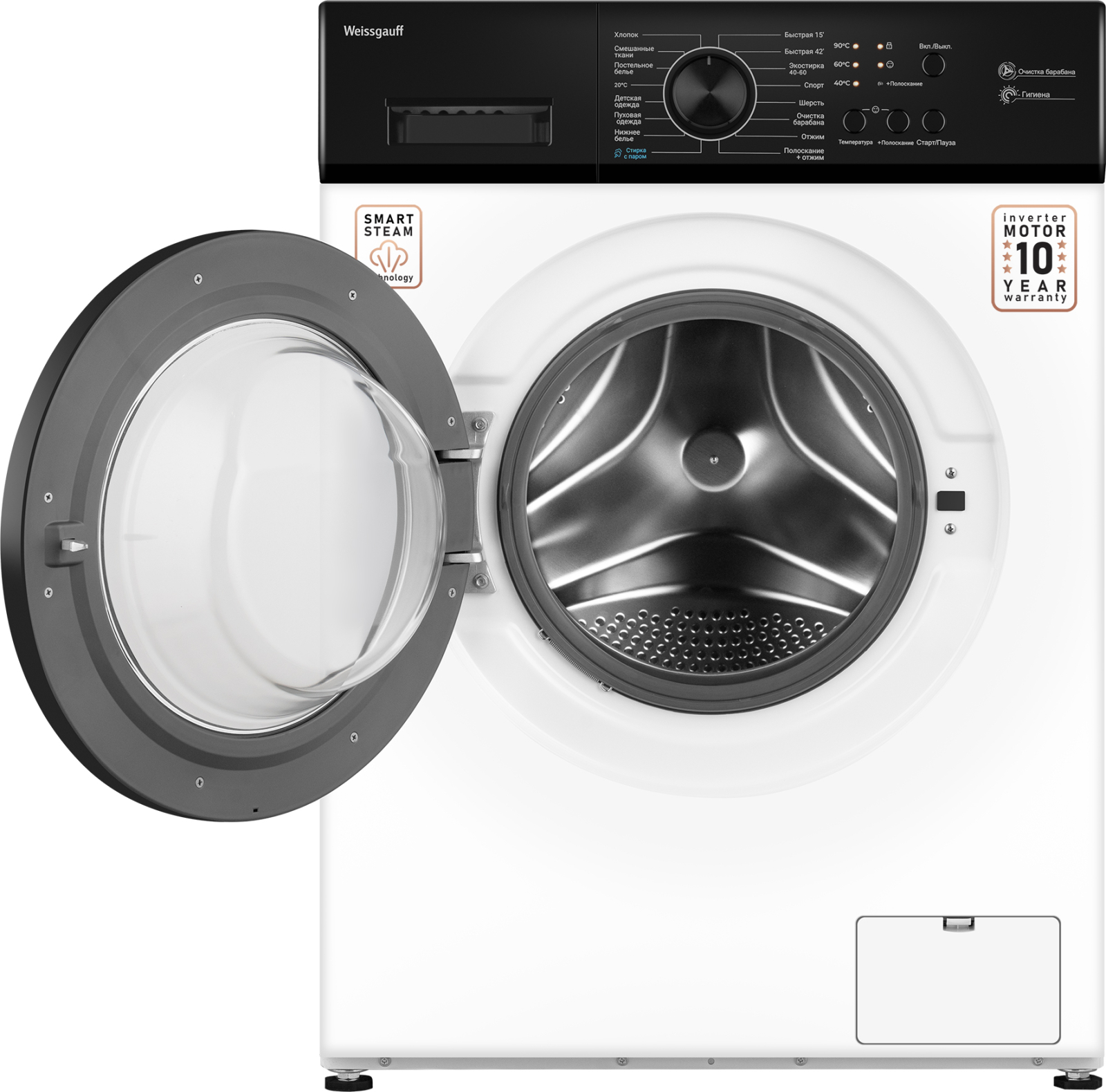 картинка Стиральная машина с паром Weissgauff WM 4506 LED 