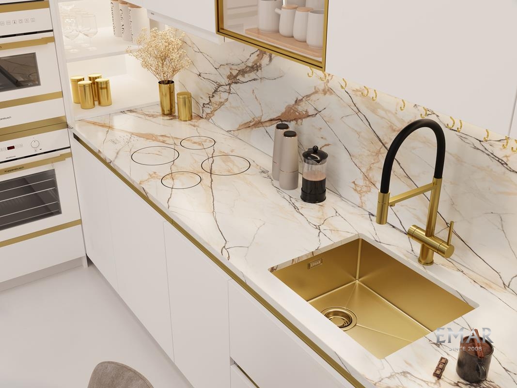 картинка Кухонная мойка Emar EMB-540(UN) PVD Golden 