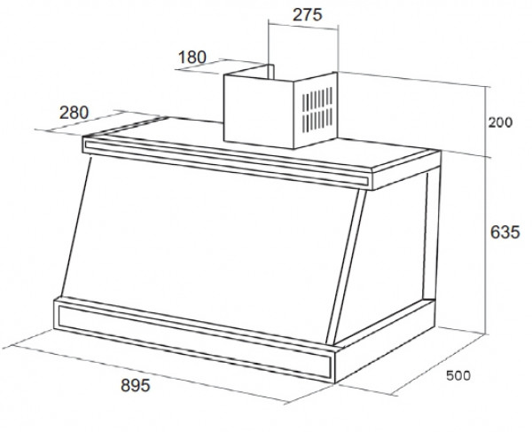 картинка Кухонная вытяжка T 969 ANT Silver 