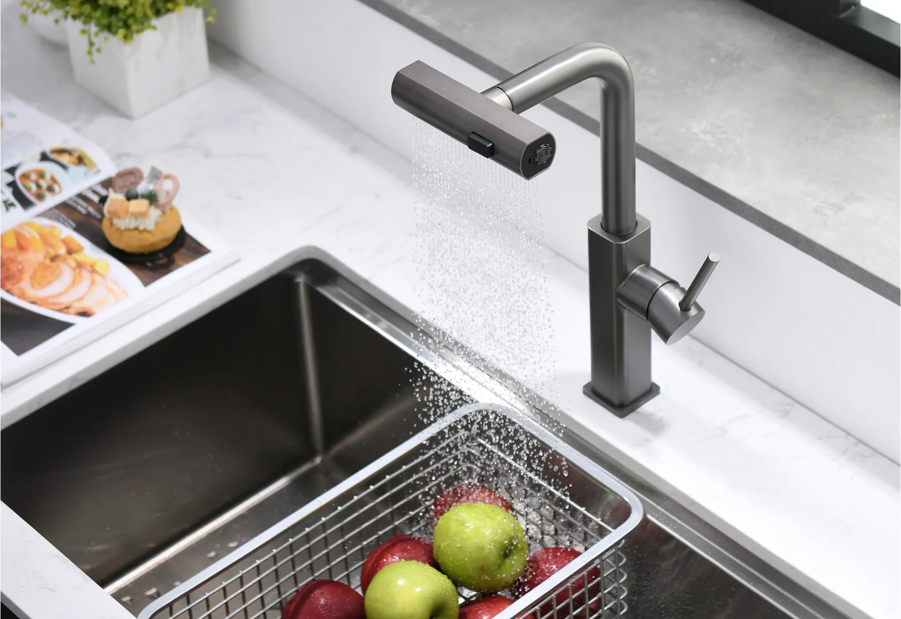 картинка Смеситель LONGRAN Techno LM2186, GunGrey 