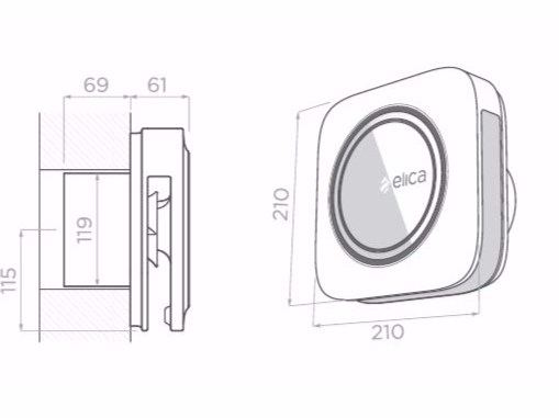 картинка Воздухоочиститель Elica SNAP S WI-FI WHITE 