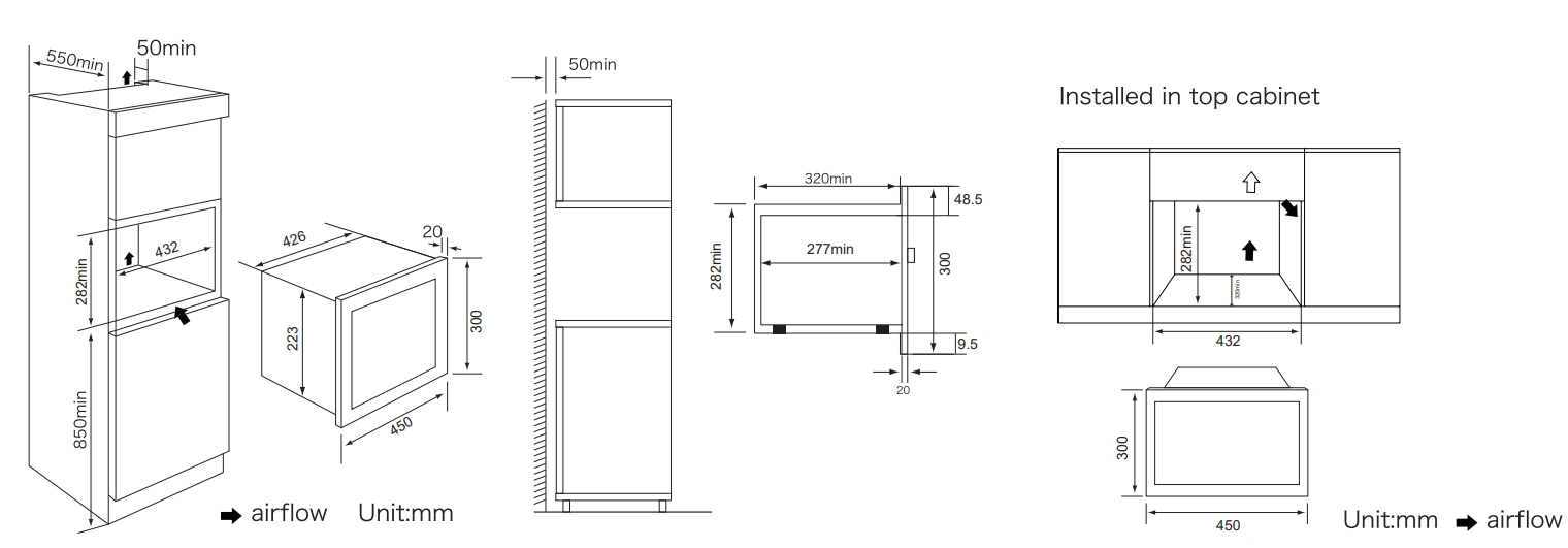 картинка Микроволновая печь встраиваемая Weissgauff HMT-456 
