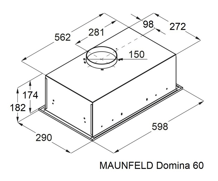 картинка Кухонная вытяжка Maunfeld DOMINA 60 BLACK 