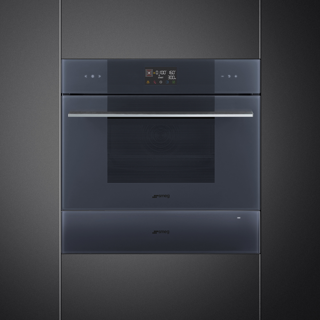 картинка Электрический духовой шкаф с СВЧ Smeg SO4102M1G Neptune grey 