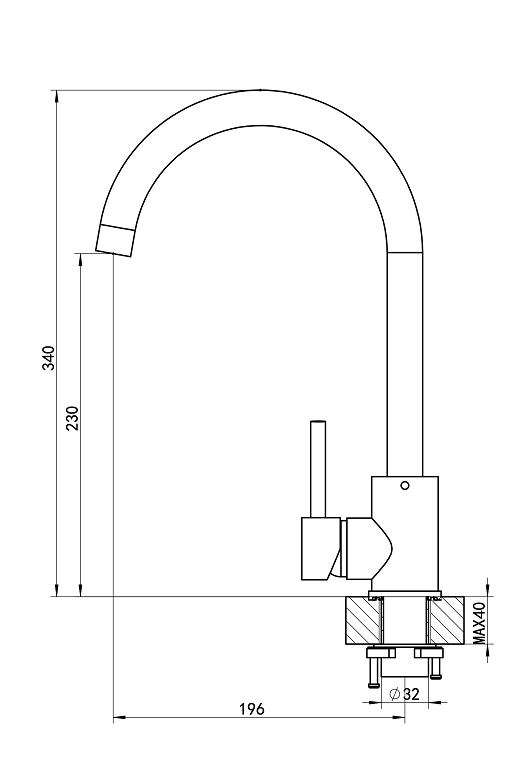 картинка Смеситель Florentina ЮНА 