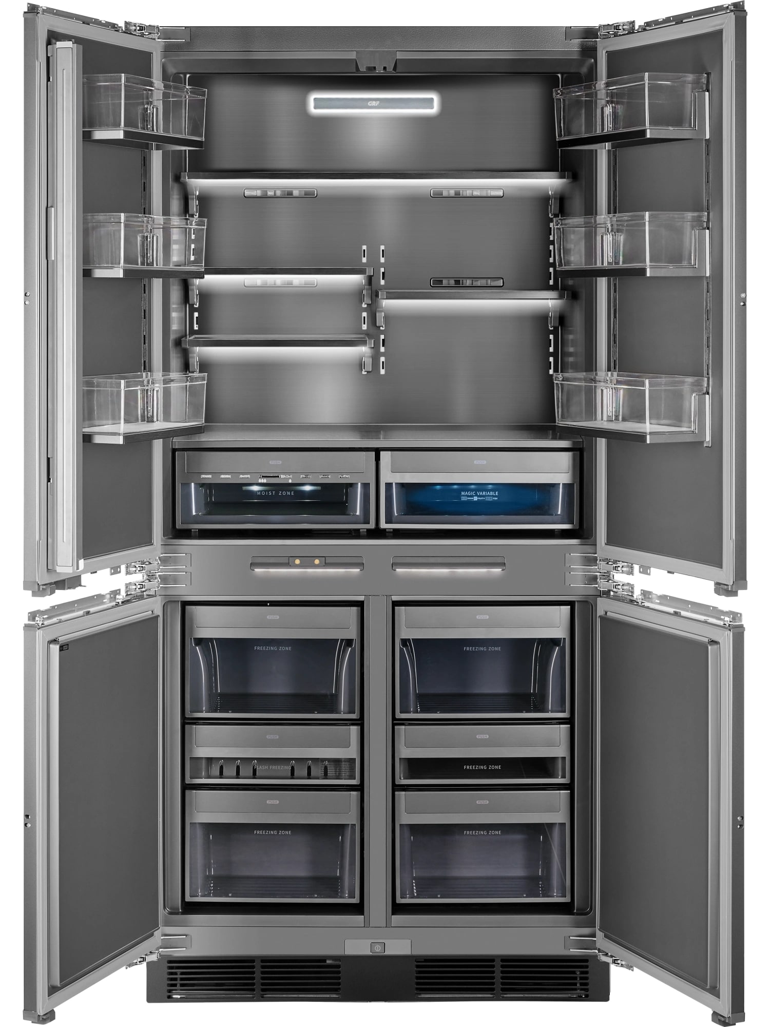 картинка Встраиваемый холодильник Hiberg S-RFQ 800 B inverter 
