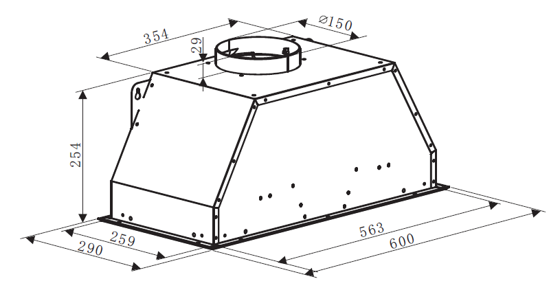 картинка Кухонная вытяжка Weissgauff Dubhe 60 PB WH 