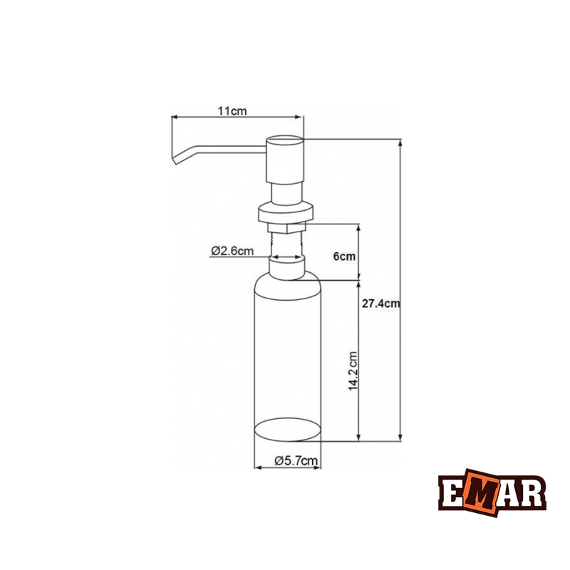 картинка Дозатор для мыла Emar ЕД-401D.PVD Coppery 