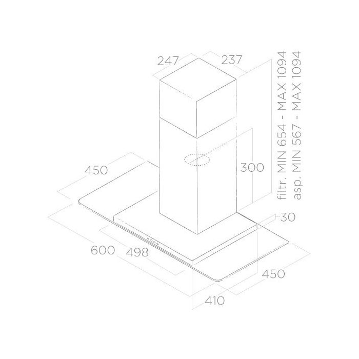 картинка Кухонная вытяжка Elica FLAT GLASS IX/A/60 