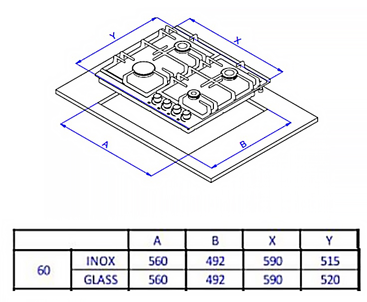 картинка Газовая варочная панель Weissgauff HGG 641 WGSV Nano Glass 