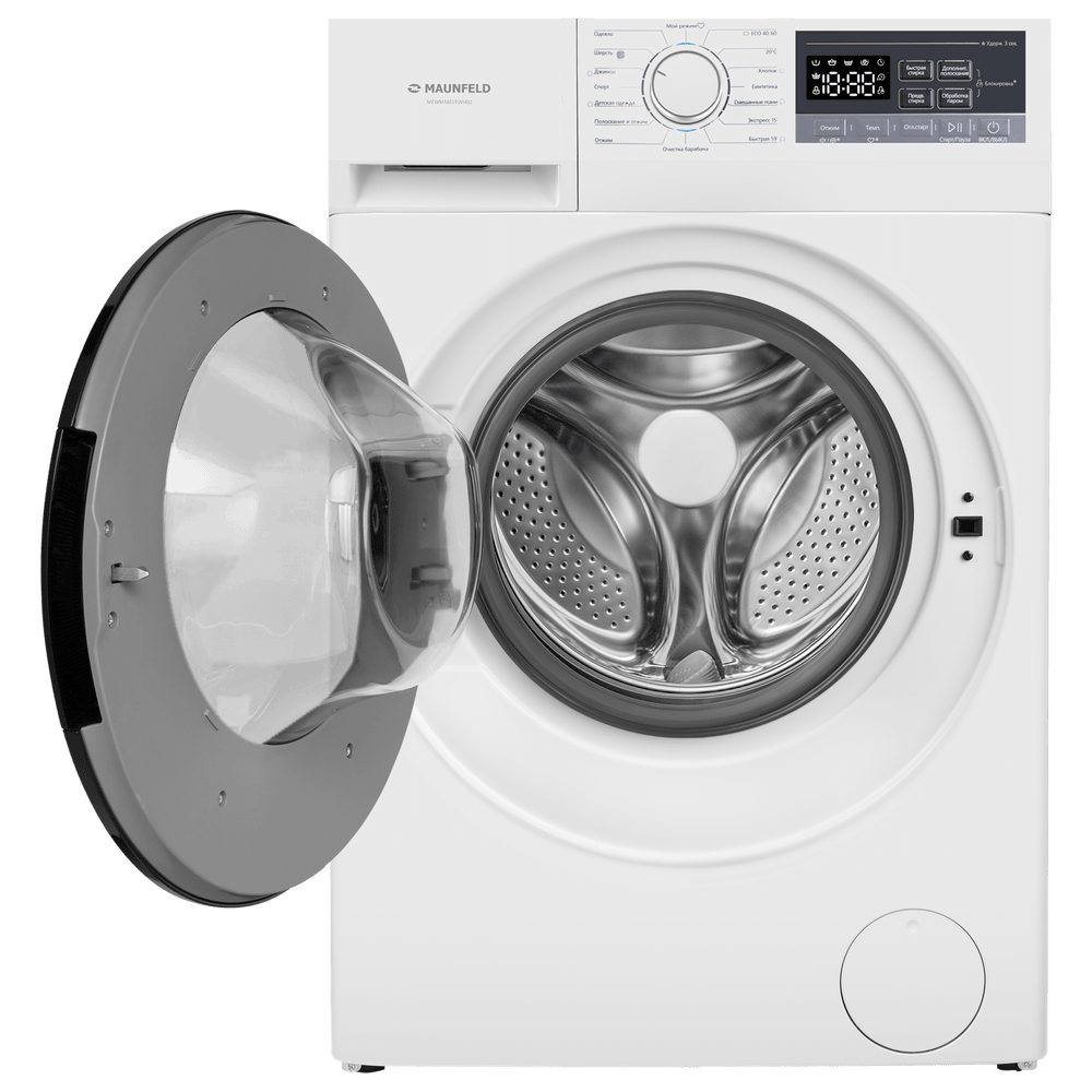 картинка Стиральная машина с паром Maunfeld MFWM148STWH02 