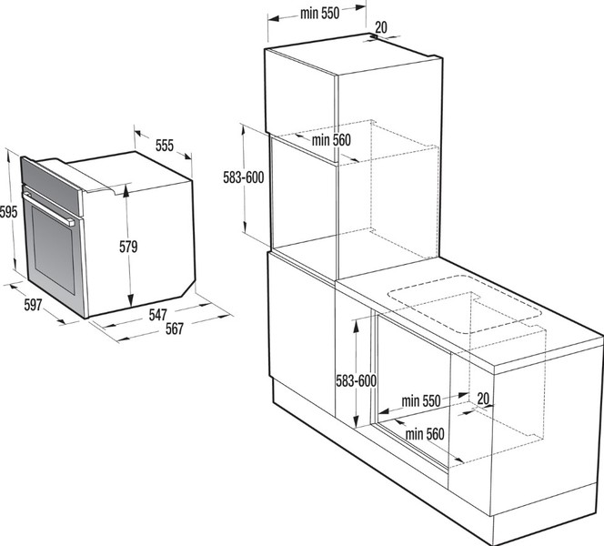 картинка Духовой шкаф Gorenje BO6717E03BG черный 