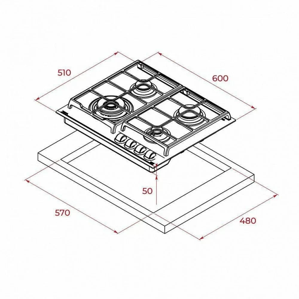 картинка Газовая варочная панель Teka GZC 64320 XBN STONE GREY 