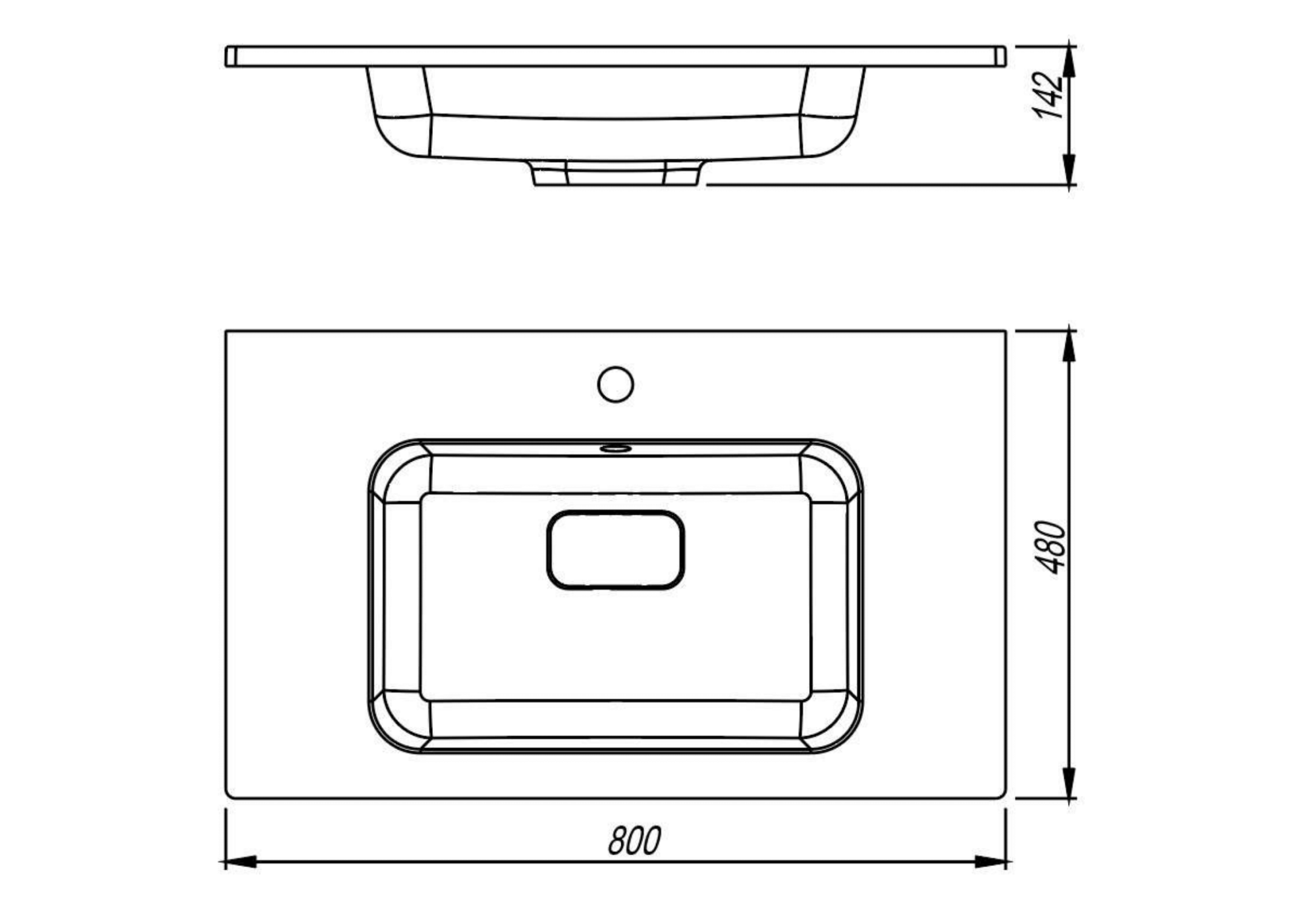 картинка Раковина для ванной Florentina ПАЛЕРМО 800 