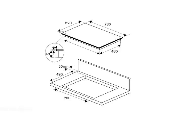 картинка Индукционная варочная панель Bertazzoni P784IC1B2NEE 