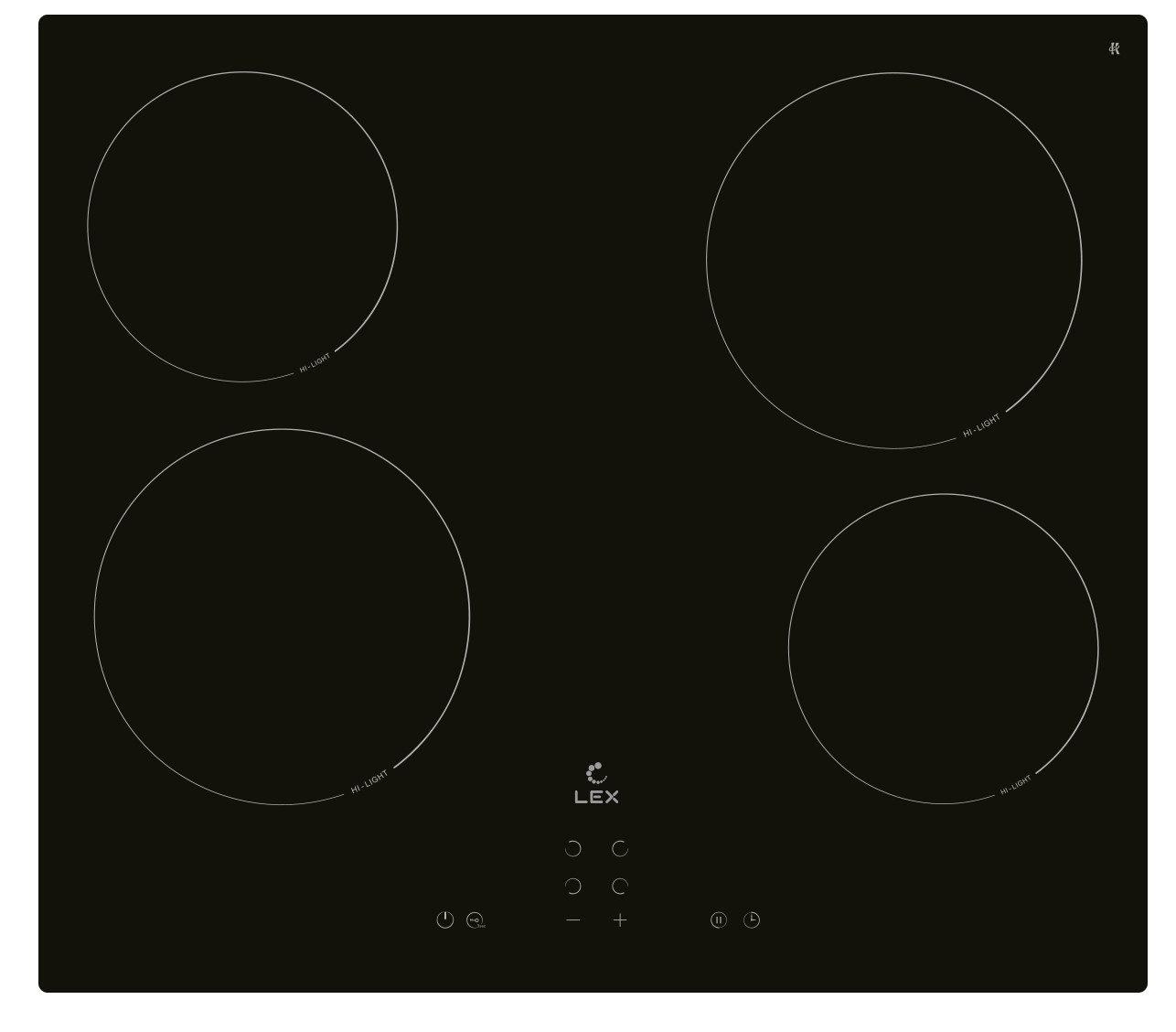 картинка Варочная панель Lex EVH 640B BL 