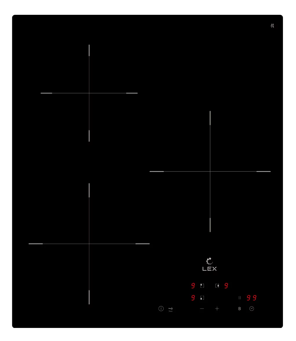 картинка Индукционная варочная панель Lex EVI 430A BL 
