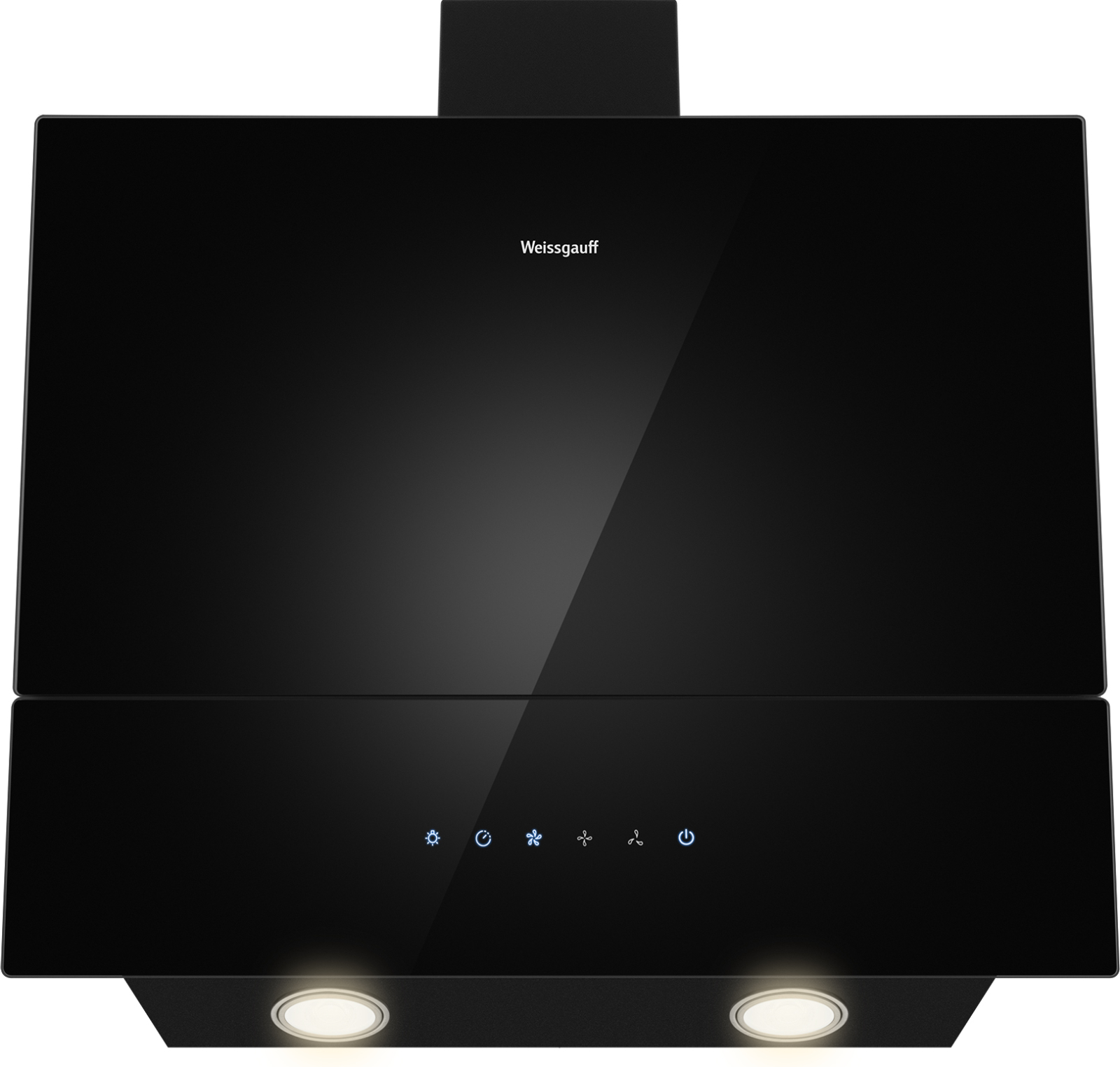 картинка Кухонная вытяжка наклонная Weissgauff Yota 606 TOUCH BLACK GLASS 