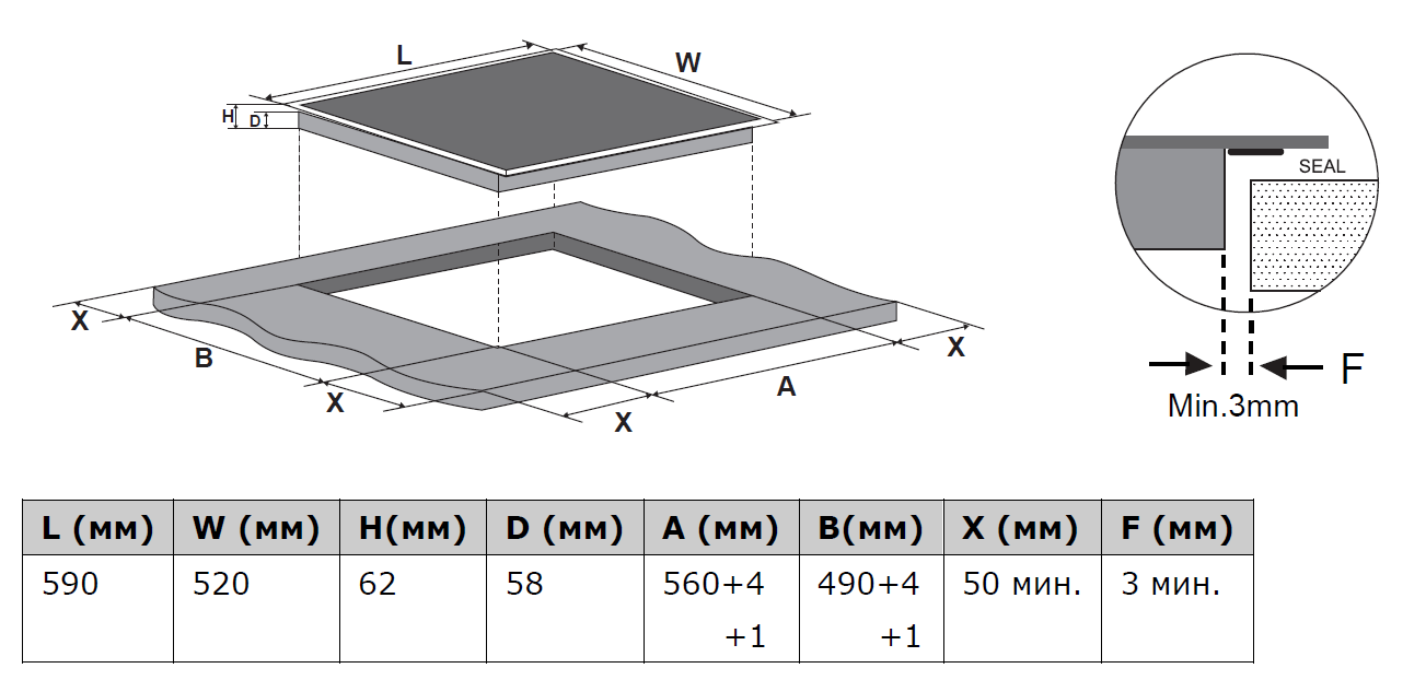 картинка Индукционная варочная панель Weissgauff HI 642 WSCM 
