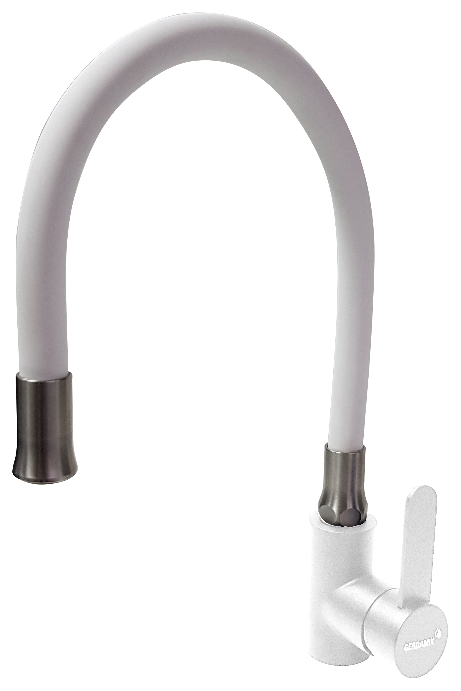 картинка Смеситель Gerdamix FLEX WHITE белый (GE-03) 