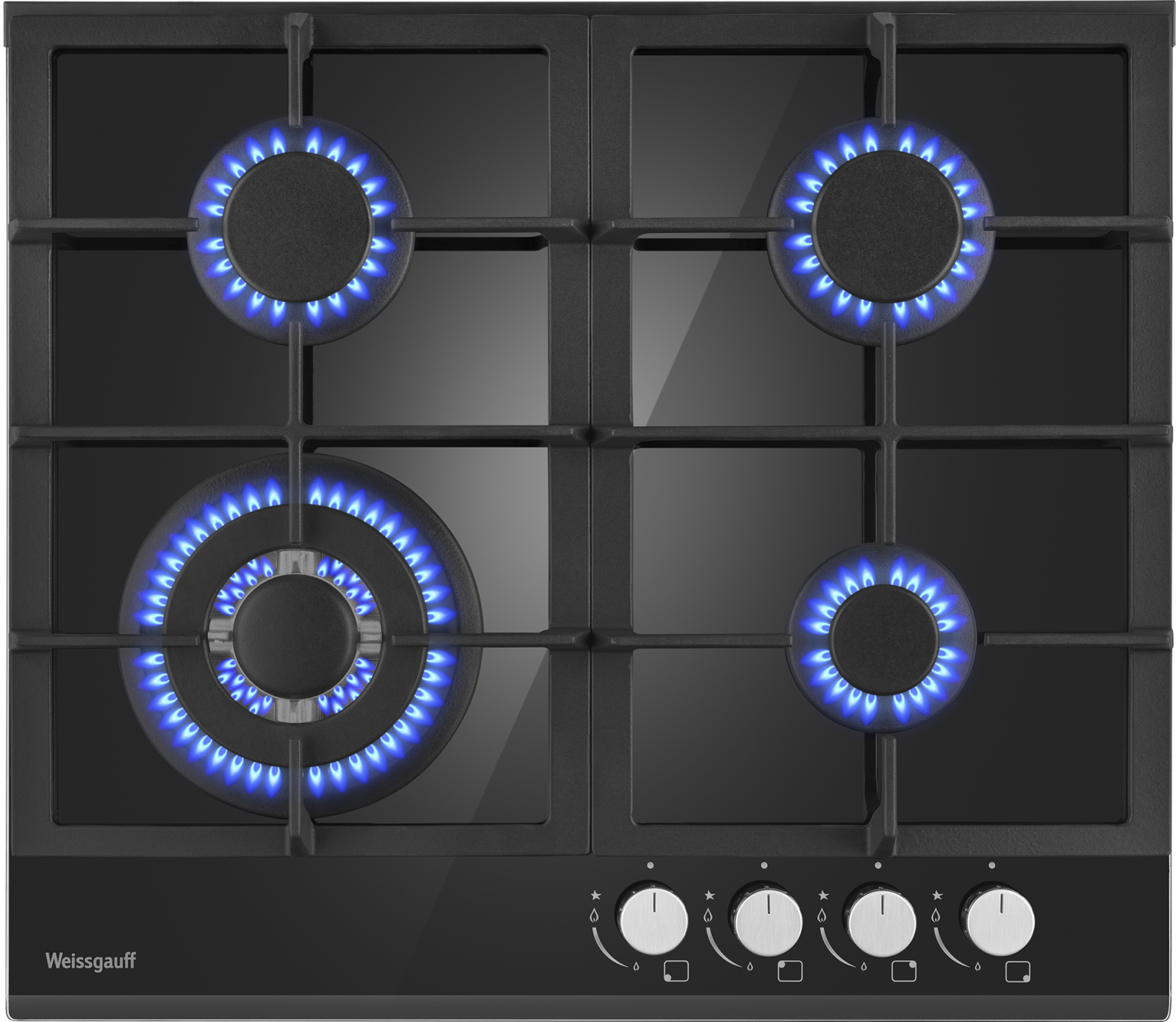 картинка Газовая варочная панель Weissgauff HGG 641 BGh Nano Glass 