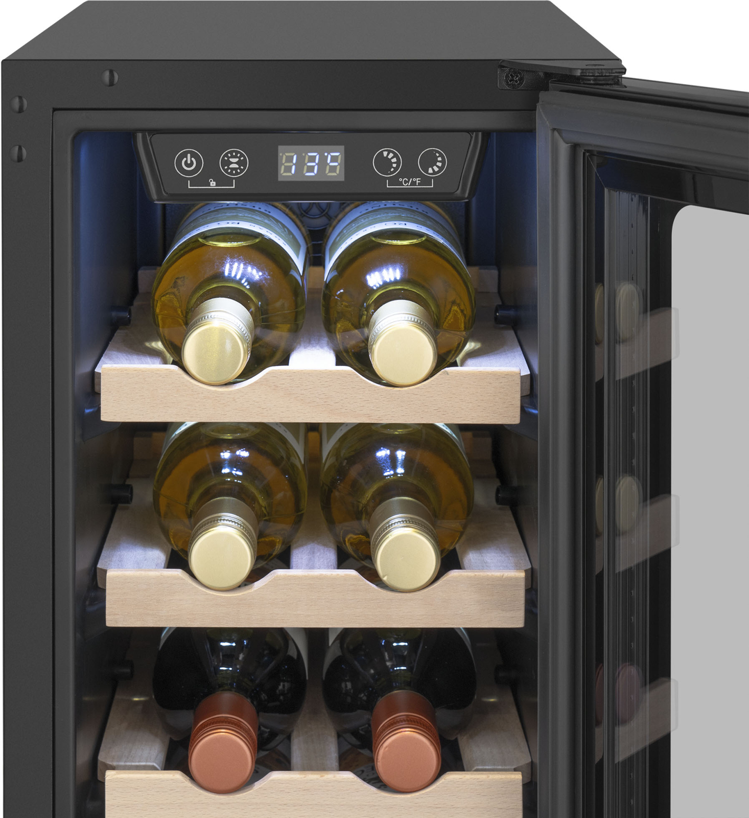 картинка Полувстраиваемый винный шкаф Weissgauff WWC-12 Compressor 