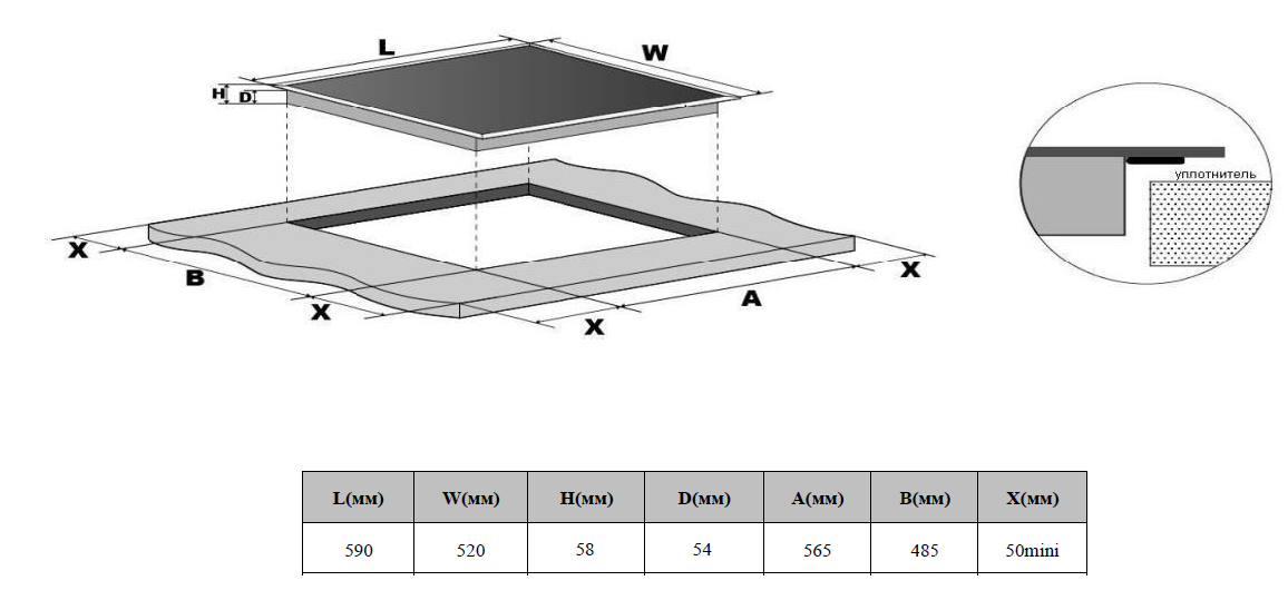 картинка Индукционная варочная панель Weissgauff HI 632 BSC 