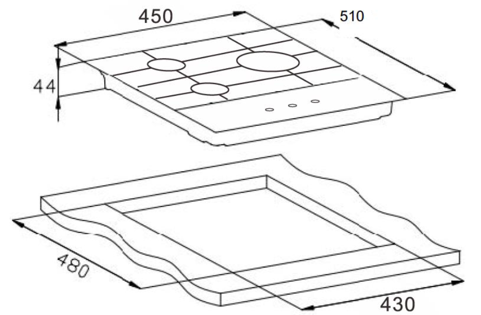 картинка Газовая варочная панель Weissgauff HGG 451 WGh Nano Glass 