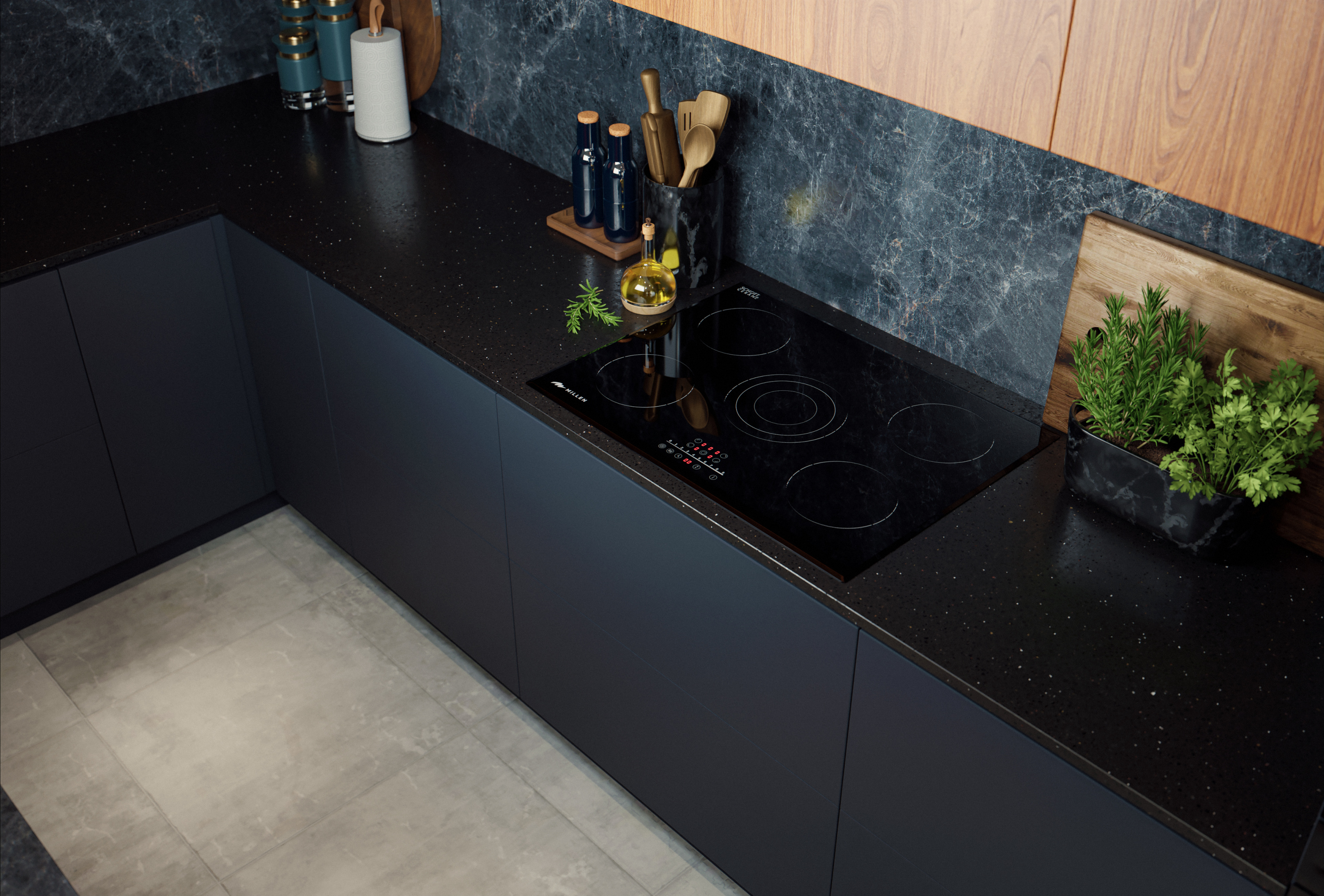 картинка Электрическая варочная панель MILLEN MEH 702 BL 