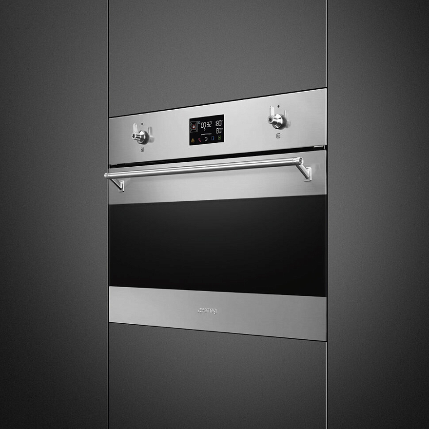 картинка Электрический духовой шкаф с функцией пароварки Smeg SO4302S3X 