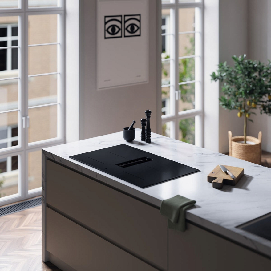 картинка Варочная панель со встроенной вытяжкой Asko HIHD854MM 