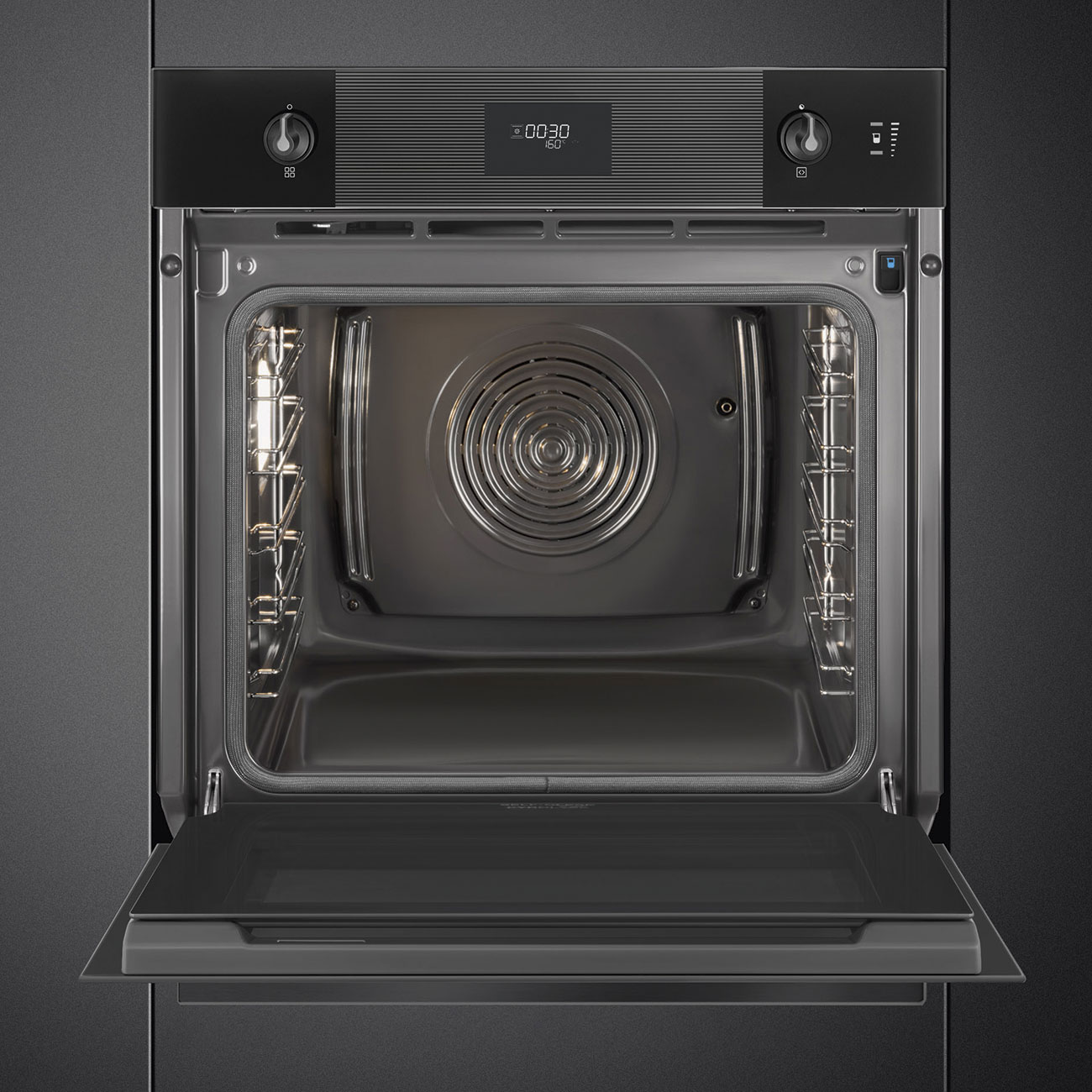 картинка Электрический духовой шкаф с функцией пара Smeg SOP6101S2B3 стекло Deep Black 