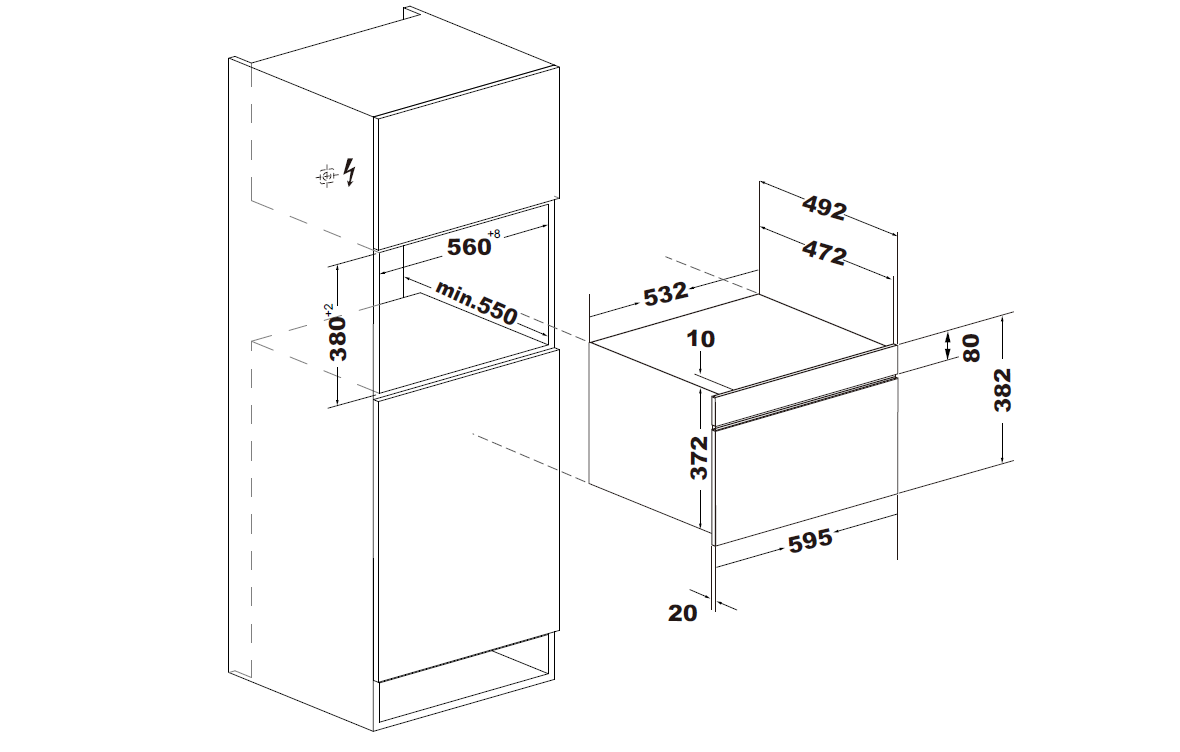 картинка Микроволновая печь встраиваемая Weissgauff BMWO-342 DW Touch 