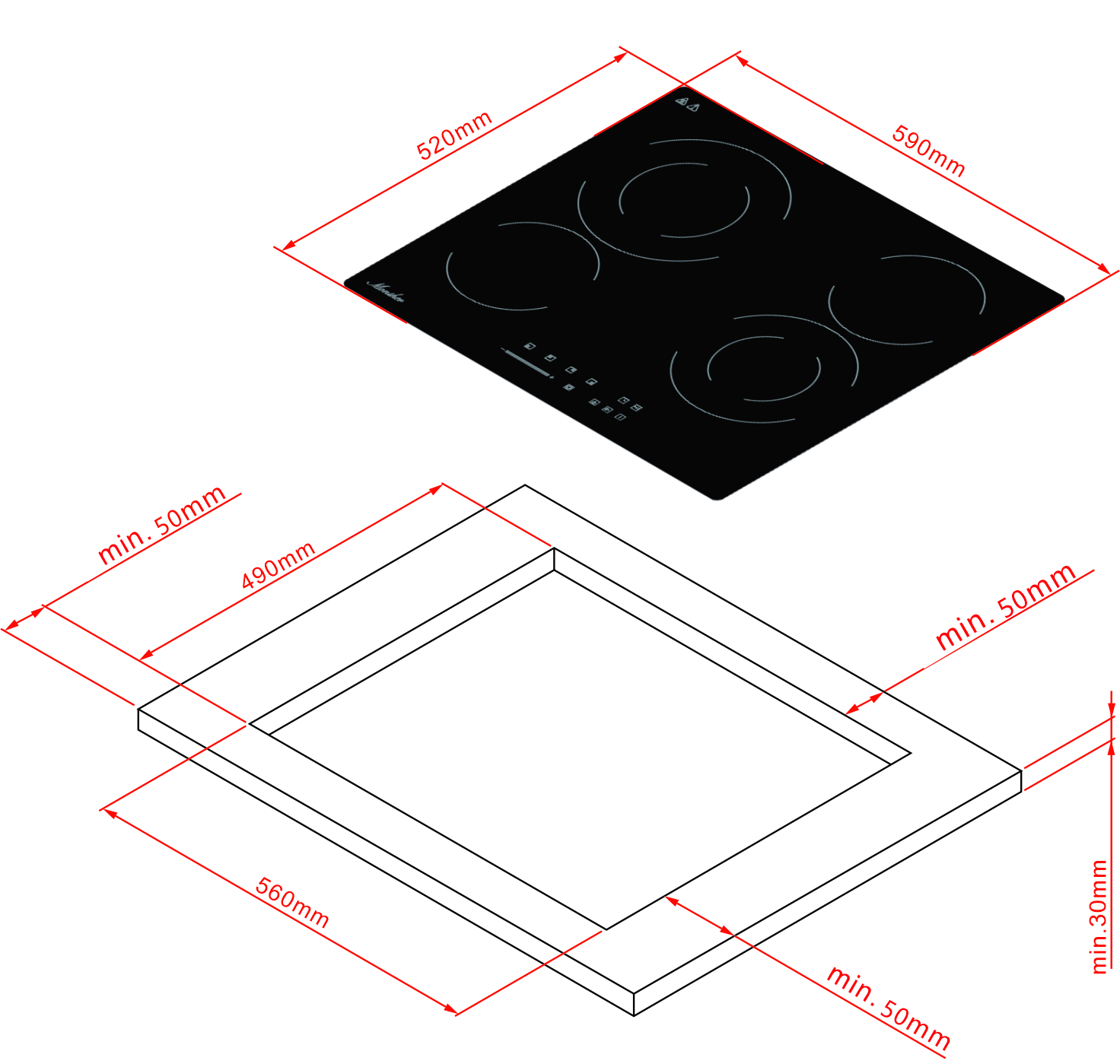 картинка Электрическая варочная панель Monsher MHE 6022 